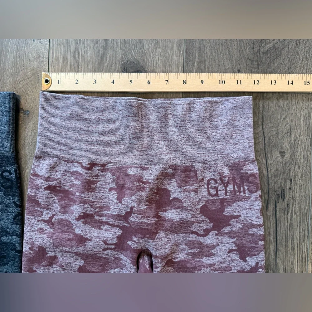 Gymshark Seamless Camo Leggings Bundle 2 Pairs High Waist Activewear Size Small - Picture 10 of 12